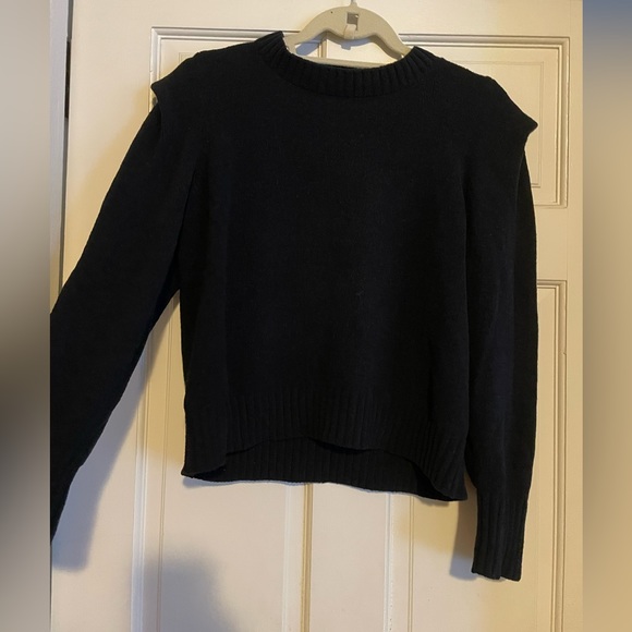 Aqua by Bloomingdales Black Chenille Sweater - Picture 2 of 2